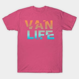 Vanlife: Tracks - Blue Orange fade T-Shirt